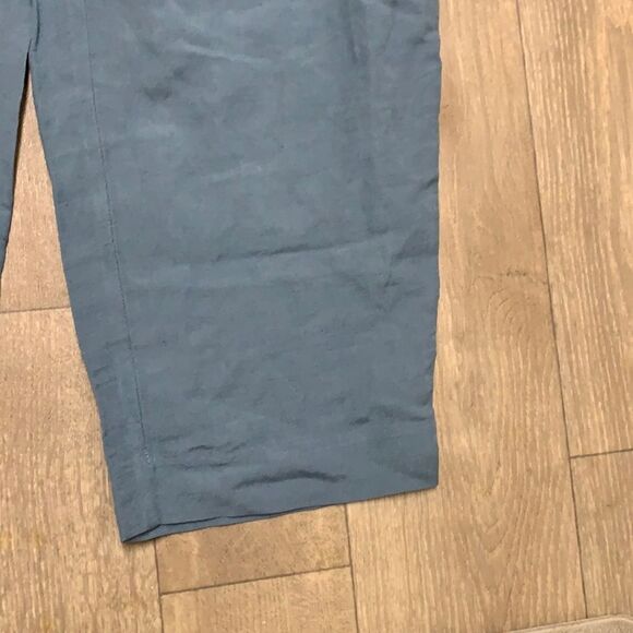 Womens Nwt Madewell Linen Blend Baggy High Rise Cropped Pants - Picture 3 of 8